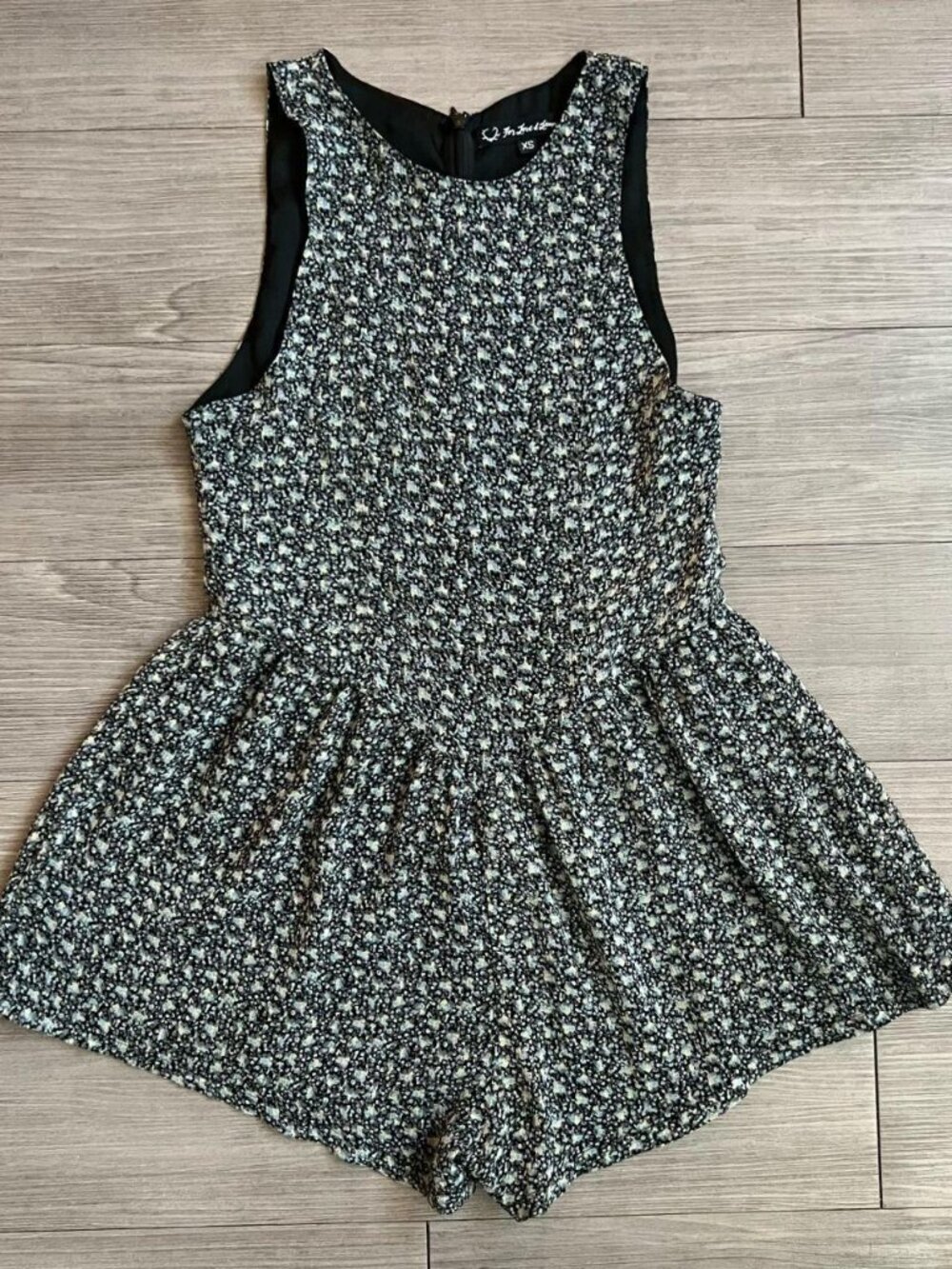 For Love & Lemons Romper La Flor Ditsy Blue Floral Chiffon Summer Size XS